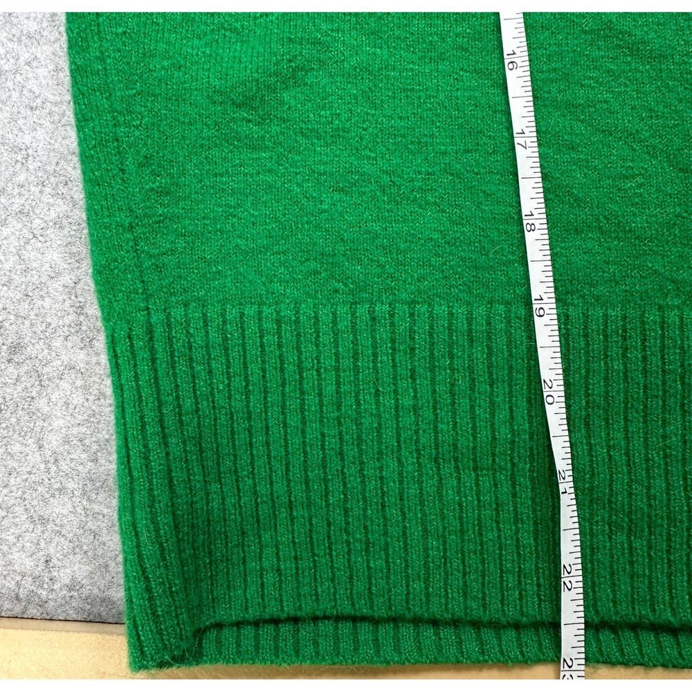 J.CREW V-Neck Sweater Merino Wool & Alpaca Knit Kelly Green Women's Small - Picture 7 of 11